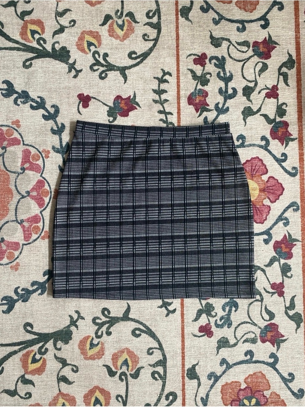 Classic Grey Plaid Mini Skirt
